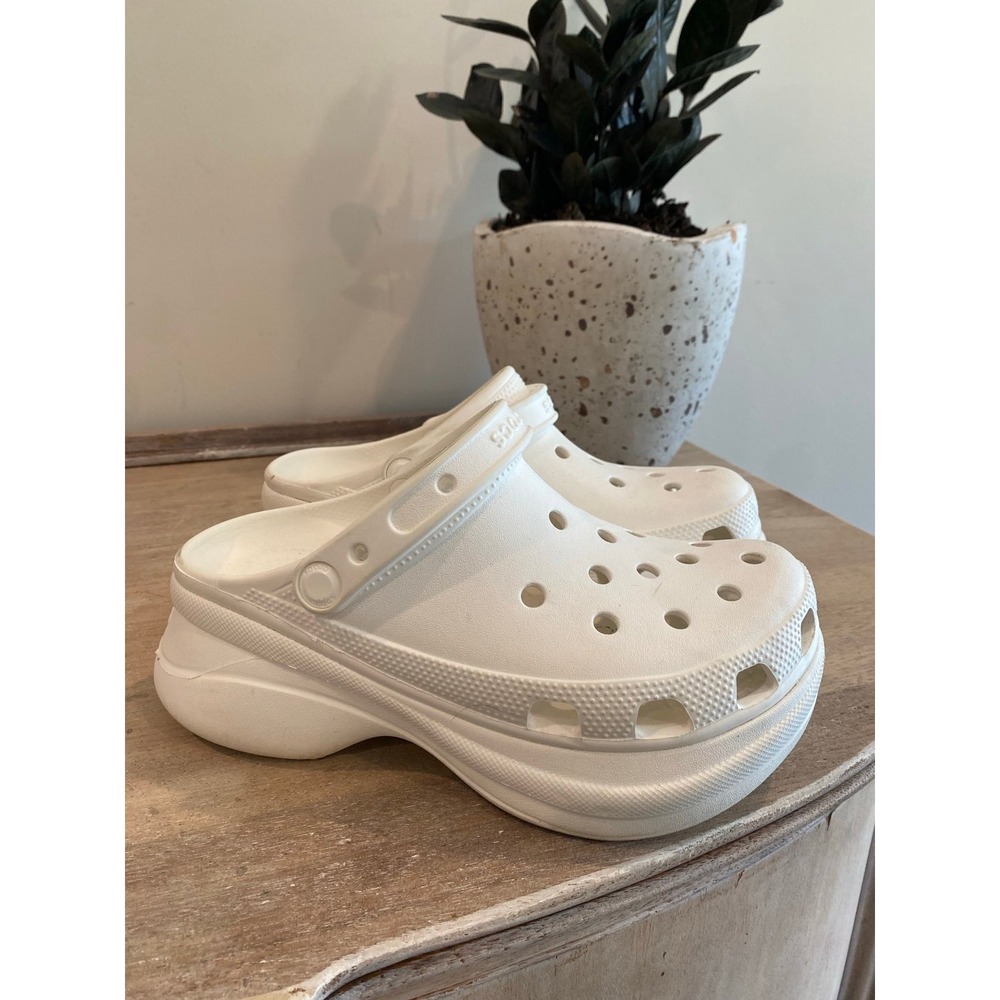 Crocs Bae White Platform Size 7